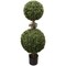 35" Double Boxwood Ball Topiary Tree in Black Pot, Floral Home by Artificial Flowers